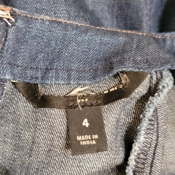 Banana Republic Countered Denim Mini Dress Size 4 Blue Dark 596458 NWOT NEW $110 - Picture 7 of 7